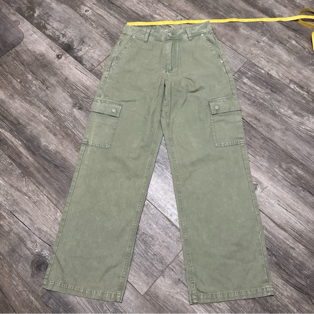 Roxy Juniors' Come And Chill Mid-Rise Cargo Pants Size Medium Oil Green